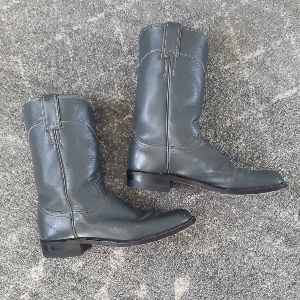 Justin Boots Women's Gray Leather Boots